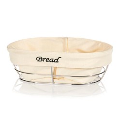 Biradlı HW-186B Oval Bezli Ekmek Sepeti, 26x17 cm - Biradlı