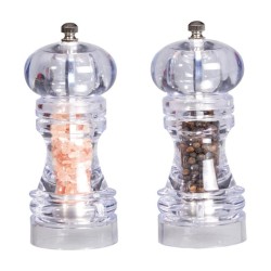 Biradlı BRD-222-2 Acrylic Salt and Pepper Mill Set, 13 cm - Biradlı