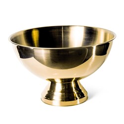 Biradlı BRD-3072 Steel Punch Bowl, 39x25 cm, Gold - Biradlı