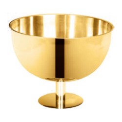 Biradlı BRD-3073 Steel Punch Bowl, 16x18 cm, Gold - Biradlı