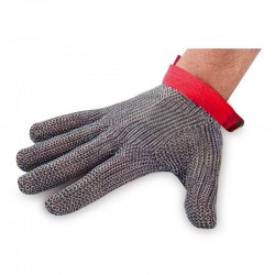 Biradlı BRD-430 Large Steel Gloves, Red - Biradlı