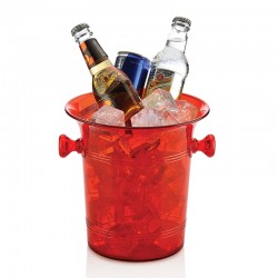 Biradlı BRD-4639 Acrylic Bottle Bucket, 21x21.5 cm, Red - Biradlı