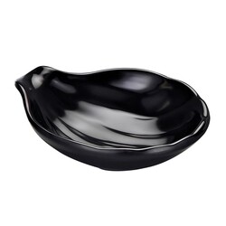 Biradlı BRD-516104 Minimal Melamine Presentation Plate, 8x9x2 cm, Black - Biradlı