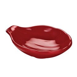 Biradlı BRD-516104 Minimal Melamine Presentation Plate, 8x9x2 cm, Red - Biradlı