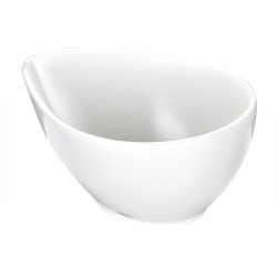 Biradlı BRD-516404 Açık Büfe Minimal Sos Tabağı, 10.5x7.5x4.5 cm, Beyaz - Biradlı