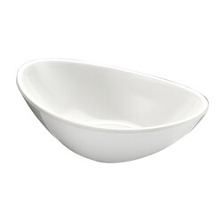 Biradlı BRD-517504 Minimal Меламиновая овальная презентационная тарелка, 10x6x3 см, белая - Biradlı