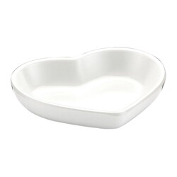 Biradlı BRD-517604 Презентационная тарелка Minimal Melamine Heart, 8x7x1,5 см, белый - Biradlı