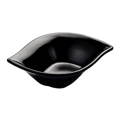 Biradlı BRD-517703 صحن تقديم بيضاوي صغير من الميلامين، 9 × 8 × 2 سم، أسود - Biradlı