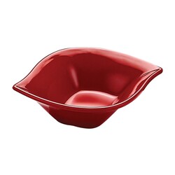Biradlı BRD-517703 صحن تقديم بيضاوي صغير من الميلامين، 9 × 8 × 2 سم، أحمر - Biradlı