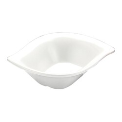 Biradlı BRD-517703 صحن تقديم بيضاوي صغير من الميلامين، 9 × 8 × 2 سم، أبيض - Biradlı