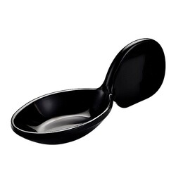 Biradlı BRD-518004 Melamine Presentation Plate with Handle, 10x4x1.5 cm, Black - Biradlı