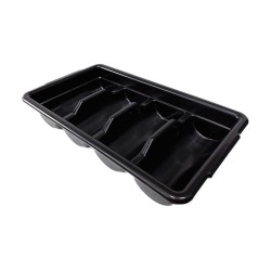 Biradlı BRD-52 4 Compartment Spoon Holder, 53x30.2x10 cm, Black - Biradlı