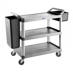 Biradlı BRD-54 Plastic Service Trolley, 52x96x107 cm, Grey - Biradlı