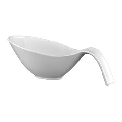 Biradlı BRD-634380 Melamine Presentation Bowl with Oval Handle, 42x17.5x12.5 cm - Biradlı