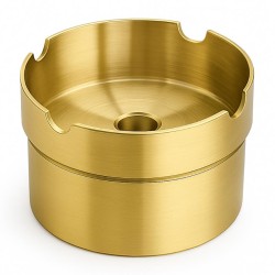 Biradlı BRD-AT07 Ashtray with Odourless Pool, 7x8 cm, Gold - Biradlı