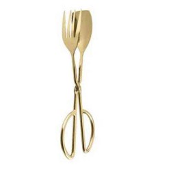Biradlı BRD-EF146 Steel Service Shears with Forks, 26 cm, Gold - Biradlı