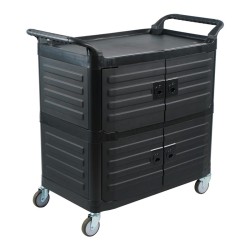 Biradlı BRD-KPK-53 Service Trolley with Plastic Cover, Black - 2