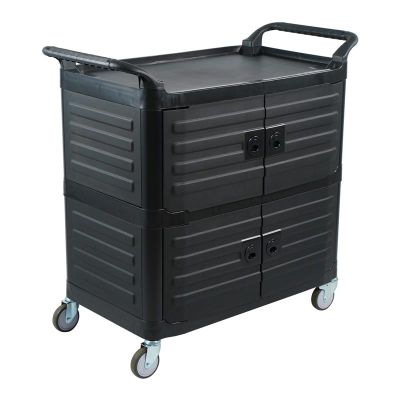 Biradlı BRD-KPK-53 Service Trolley with Plastic Cover, Black - Biradlı