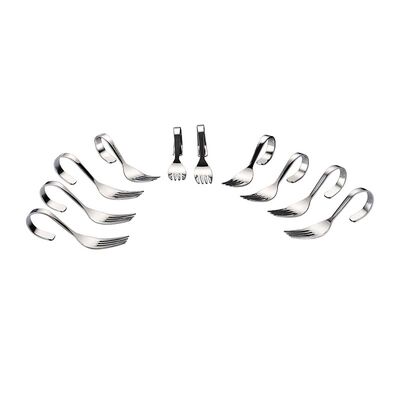Biradlı C-520 Çelik Sunum Çatalı - 1