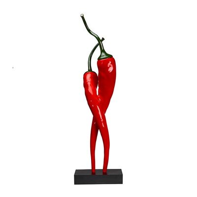 Biradlı GRV-G395 Dekoratif Biber Figürü, 26.5x20x90 cm, Kırmızı - 1