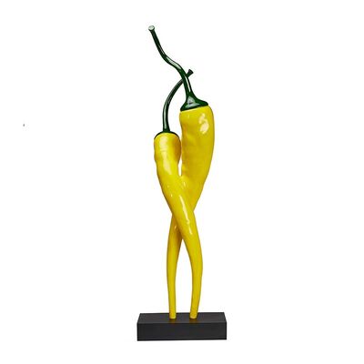 Biradlı GRV-G395 Dekoratif Biber Figürü, 26.5x20x90 cm, Yeşil - 1