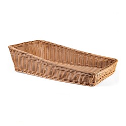 Biradlı GRV-2419 Dikdörtgen Plastik Sunum Sepeti, 30x50x7/16 cm - Biradlı