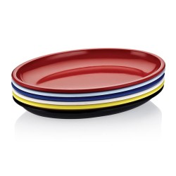 Biradlı FTS-1957 Oval Melamine Presentation Plate, 48x35 cm, Red - Biradlı