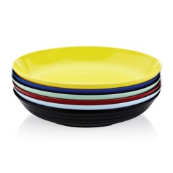 Biradlı FTS-1980 Round Melamine Display Tray, 33x9 cm, Red - Biradlı