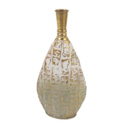 Biradlı مزهرية معدنية مزخرفة GRV-11241، 28.5x12.5x64.5 سم - Biradlı