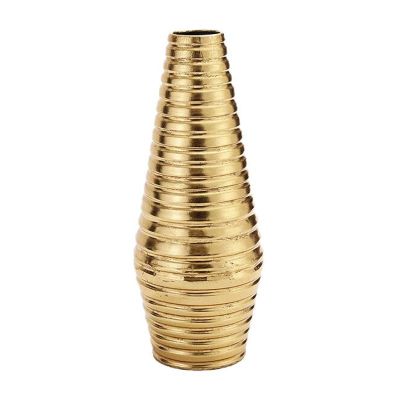 Biradlı Groovy GRV-19090 Dekoratif Metal Vazo, 23x54 cm - 1