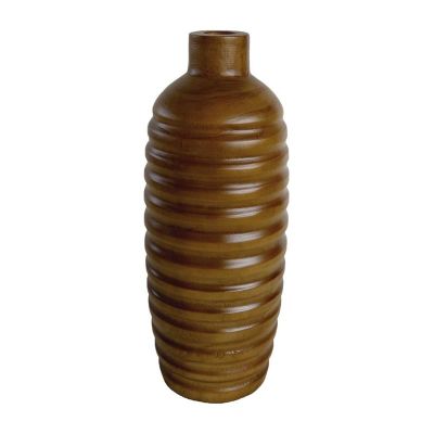 Biradlı Groovy GRV-22890 Dekoratif Ahşap Vazo, 15x38 cm - 1