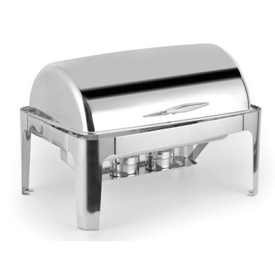 Biradlı Groovy GRV-3007 GN 1/1 Rolltop Chafing Dish, Jel Yakıtlı - 1