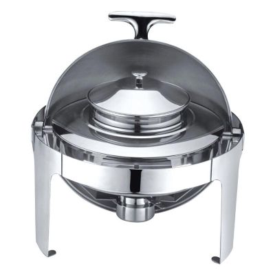 Biradlı Groovy GRV-3009 Rolltop Çorbalık Chafing Dish, 4.5 L, Jel Yakıtlı - 1