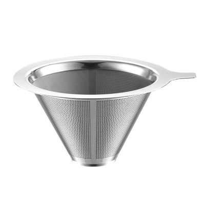 Biradlı Groovy GRV-381 Çelik Kahve Demleme Filtresi, 14.5x9 cm - 1