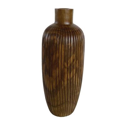 Biradlı Groovy GRV-38508 Dekoratif Ahşap Vazo, 18x46 cm - 1
