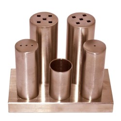 Biradlı Groovy GRV-418-XL Everest XL Round Salt Shaker Set, 15x8x11 cm, Copper - Biradlı