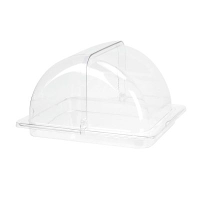 Biradlı Groovy GRV-79-T GN 1/2 Rolltop Polikarbon Tepsili Gastronorm Fanus, 33x27x16 cm - 1