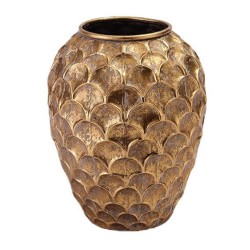 Biradlı مزهرية معدنية مزخرفة GRV-81006 مزهرية معدنية مزخرفة، 33x33x33x42.5 سم - Biradlı