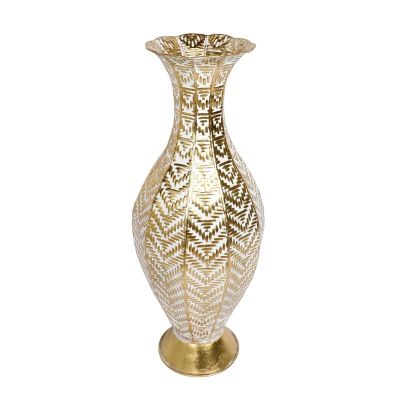 Biradlı Groovy GRV-95225 Dekoratif Metal Vazo, 26x26x68.6 cm - 1