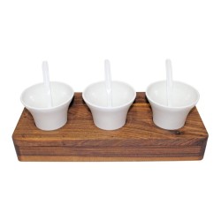Biradlı Groovy GRV-ABS-02 Triple Buffet Sauce Holder Stand, 45.5x16x7 cm - Biradlı