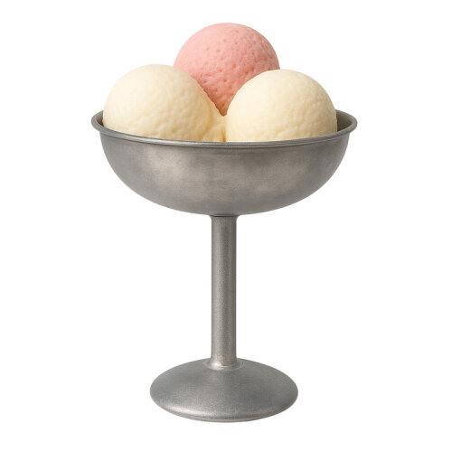 Biradlı Groovy GRV-CD-02 Stainless Steel Retro Ice Cream Goblet, 10x10.5 cm - Biradlı