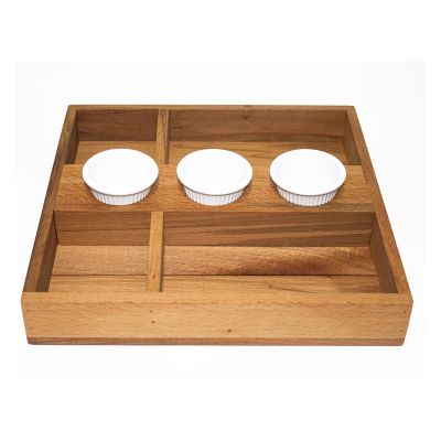 Biradlı Groovy GRV-CMB-01 Combo Ahşap Bölmeli Sunum Kasası, 30x29 cm - 1
