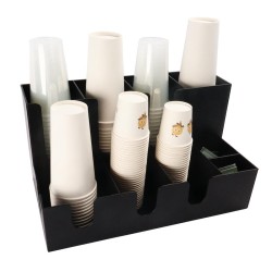 Biradlı Groovy GRV-KBS-02 Plastik Karton Bardak Standı ve Organizatör, 42x24x23 cm - Biradlı