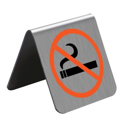Biradlı Groovy GRV-NS Metal Sigara İçilmez, 5x5 cm - 1