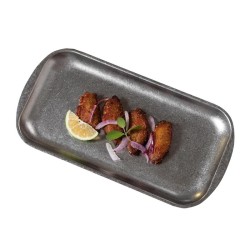 Biradlı Groovy GRV-R241005 Açık Büfe Retro Sunum Tabağı, 37x20x1.5 cm - Biradlı