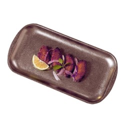 Biradlı Groovy GRV-R241006 Buffet Retro Presentation Plate, 41x23x1.5 cm, Copper - Biradlı
