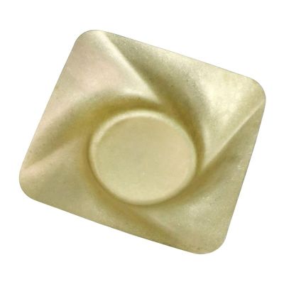 Biradlı Groovy GRV-R241022 Açık Büfe Retro Sunum Tabağı, 25x25x6 cm, Altın - 1