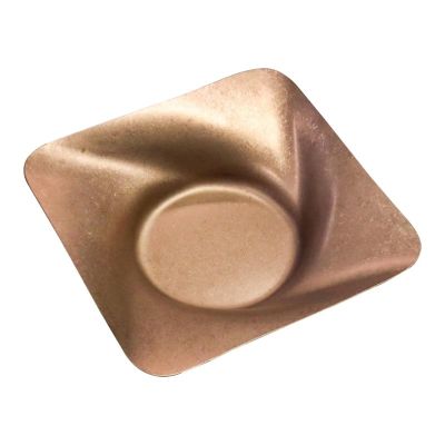 Biradlı Groovy GRV-R241022 Açık Büfe Retro Sunum Tabağı, 25x25x6 cm, Bakır - 1