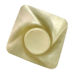 Biradlı Groovy GRV-R241023 Buffet Retro Presentation Plate, 30x30x7 cm, Gold - Biradlı