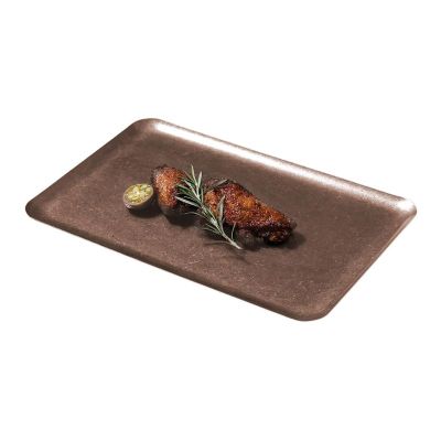 Biradlı Groovy GRV-R241026 Açık Büfe Retro Sunum Tabağı, 30x20 cm, Bakır - 1